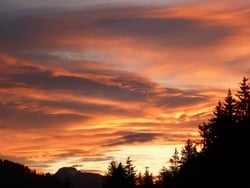 Sunset at the Moseralm