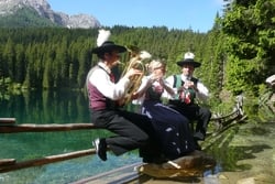 Brass music at Lake Carezza